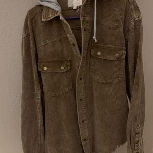 Womens Corduroy Shacket, sz small